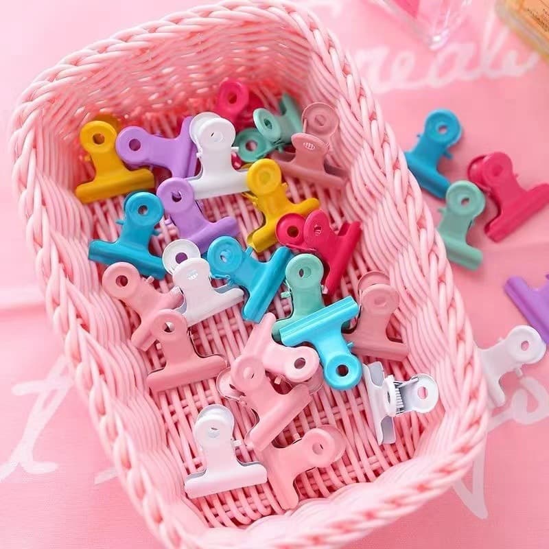 Round head clip to store documents and information, fixed bill clip, color long tail clip, bill clip, mini document clip, multi-functional and portable