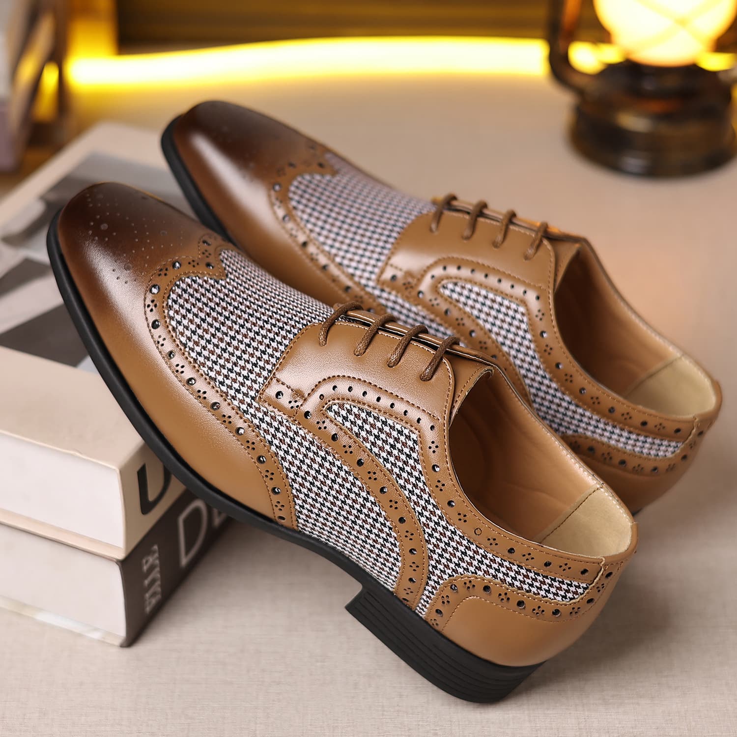 Men's Casual Single Shoes Slip-on Loafers Driving Moccasins Comfortable Soft Leather Slip-resistant Rubber Sole