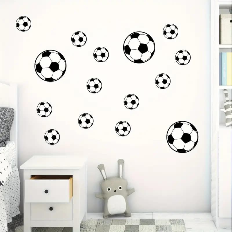 Football Combination Decal Vinyl Precision Cut Self-Adhesive Kids Room Decoration Cross-Border Direct Sales Drop Shipping SV644