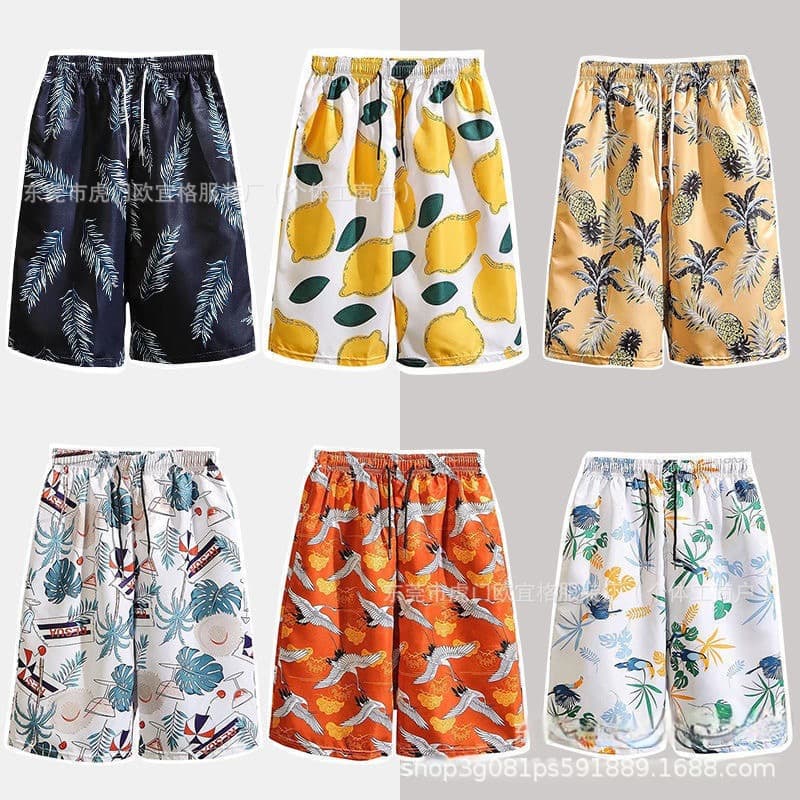 Quick-Dry Beach Swim Trunks for Men, Loose Fit Board Shorts for Surfing, Rafting, and Vacation, Wholesale Clothing