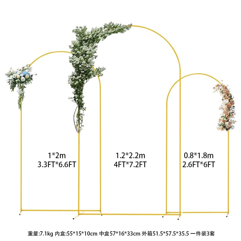 Metal Balloon Arch Stand Arc Wedding Iron Frame Fabric Cover Moon Gate Frame Bouquet Decoration Half Side Semicircle