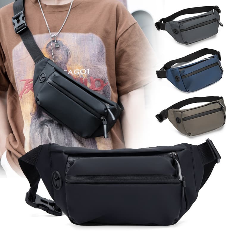 Men's Business Chest Bag Waist Bag Wholesale New Fashion Lightweight Casual Shoulder Bag Solid Color Oxford Cloth Crossbody Portable