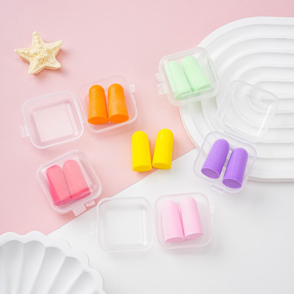 Noise-Canceling Earplugs Industrial Shooting Bullet-Shaped PU Foam Earplugs Anti-Noise Sleep Aid Aviation Silicone Earplugs
