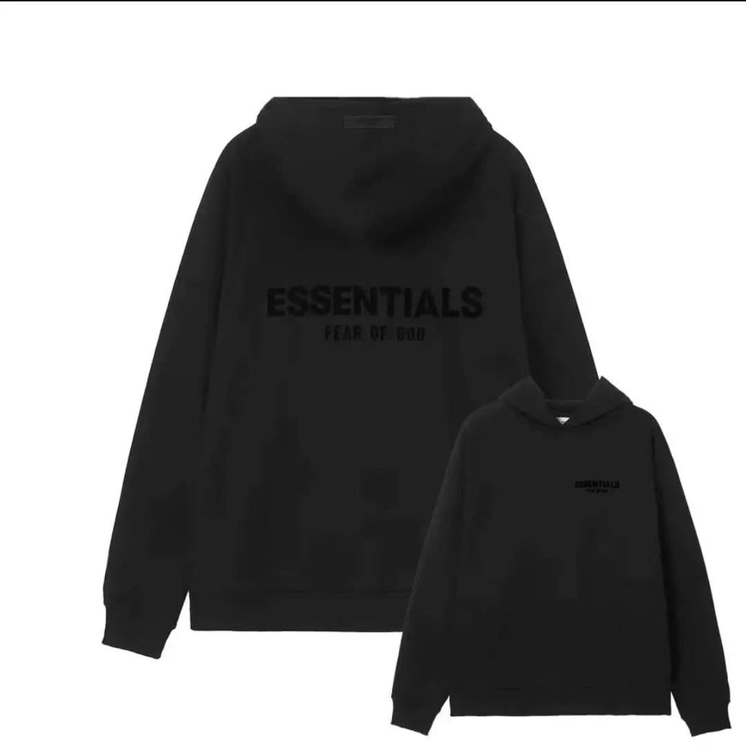 22SS hooded fog sweatshirt front and rear flocking ESSENTIALS American high street fashion brand cross-border Hoodie double line