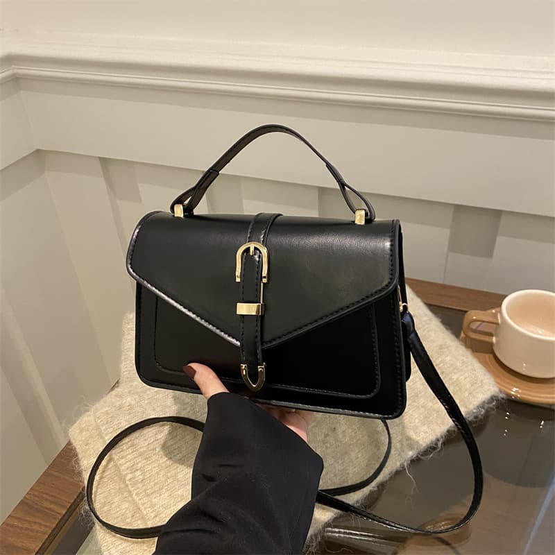 Cross-border Retro Fashion Minimalist Commuter Small Bag for Women, 2025 New Shoulder Crossbody Bag, Niche Design Square Bag
