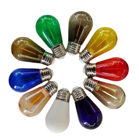 LED String Lights S14 Bulbs Outdoor Decorative Lights LED Filament Lights Vintage String Lights Colorful Holiday Atmosphere Lights