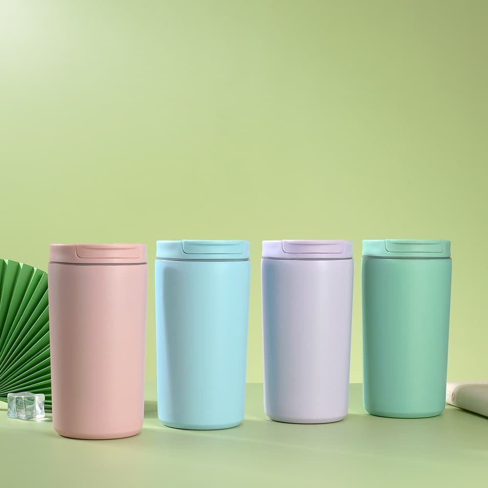 Cross-border Mini Coffee Cup 304 Stainless Steel Portable Thermos 12oz Car Cup with Direct Drinking Lid Pocket Cup Wholesale