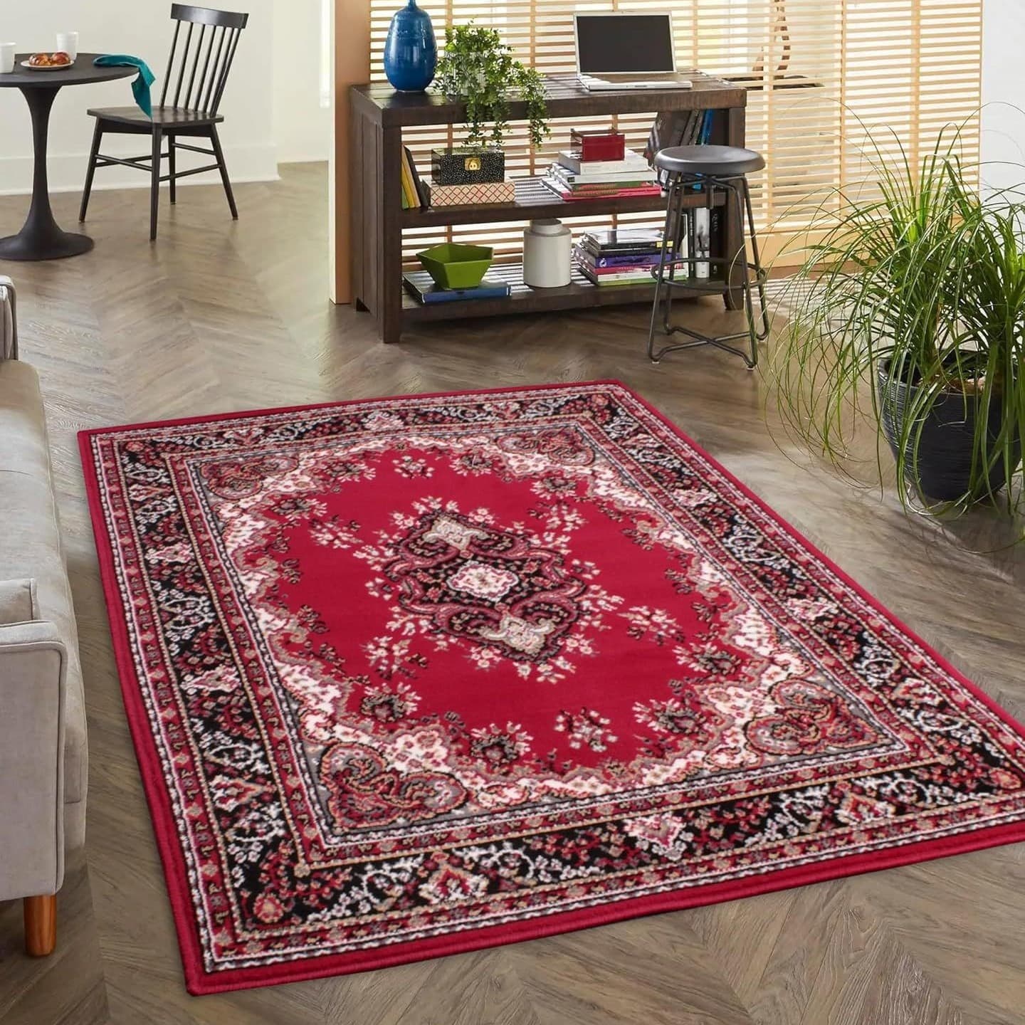Amazon Hot Selling Vintage Ethnic Style Living Room Rug, Stain-Resistant and Dust-Proof, Bedroom Bedside Carpet for Drop Shipping