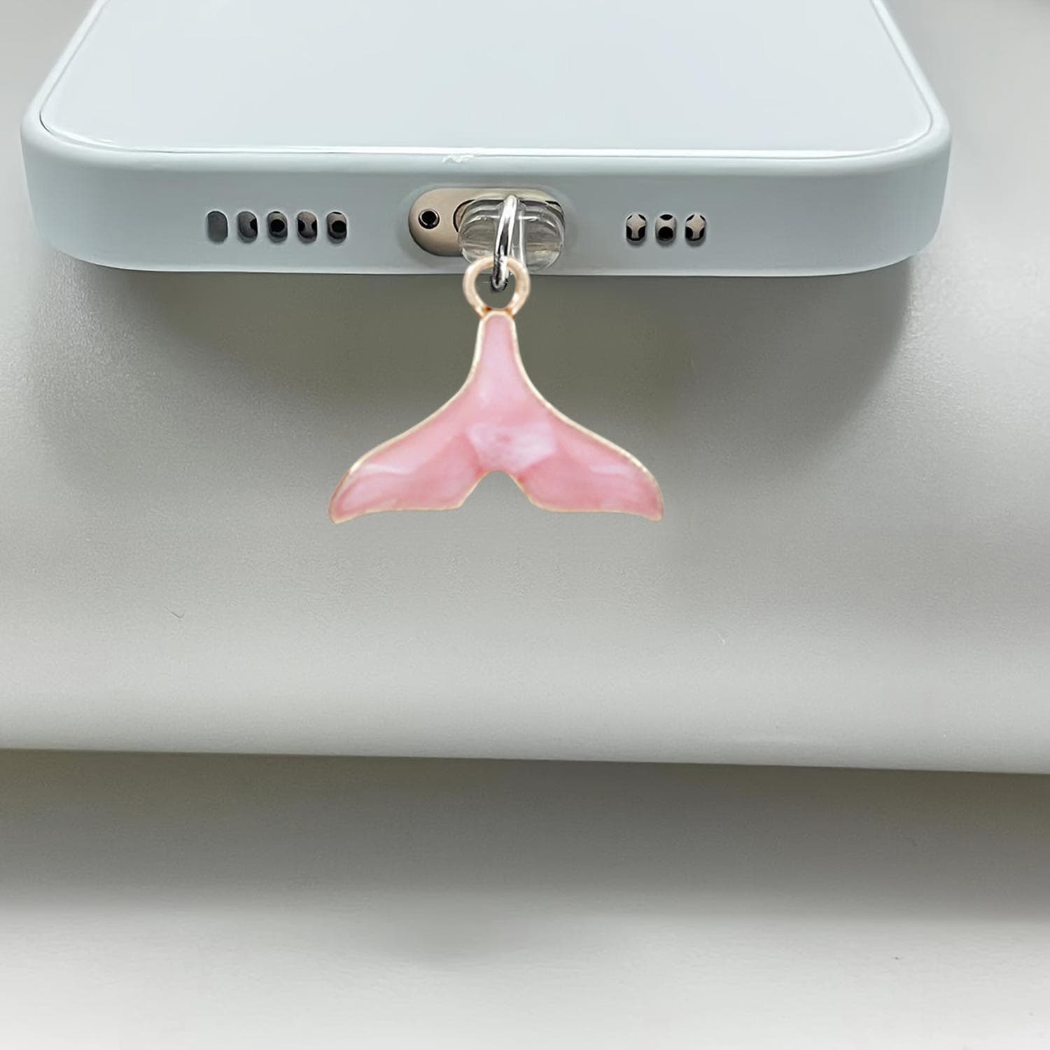 Amazon Mermaid Tail Oil-Drip Alloy 17.5x14mm Phone Dust Plug SHEIN Cute Creative Card