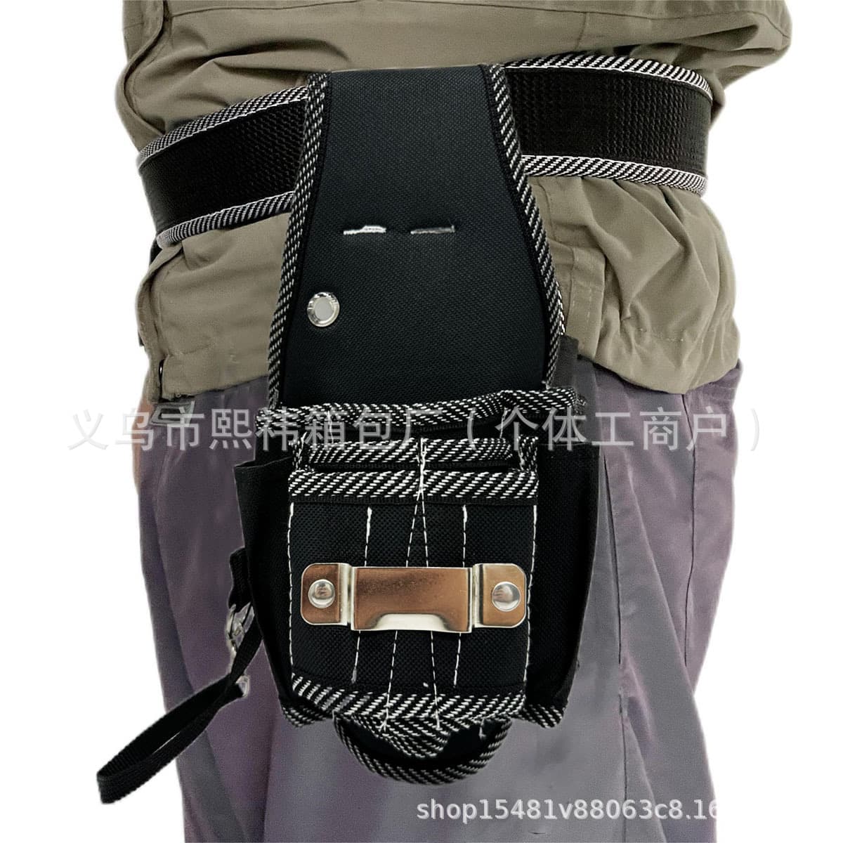 Best-selling Plug-in Tool Waist Bag, Wear-resistant and Waterproof Oxford Fabric, Electrician Repair Portable Waist Tool Pouch