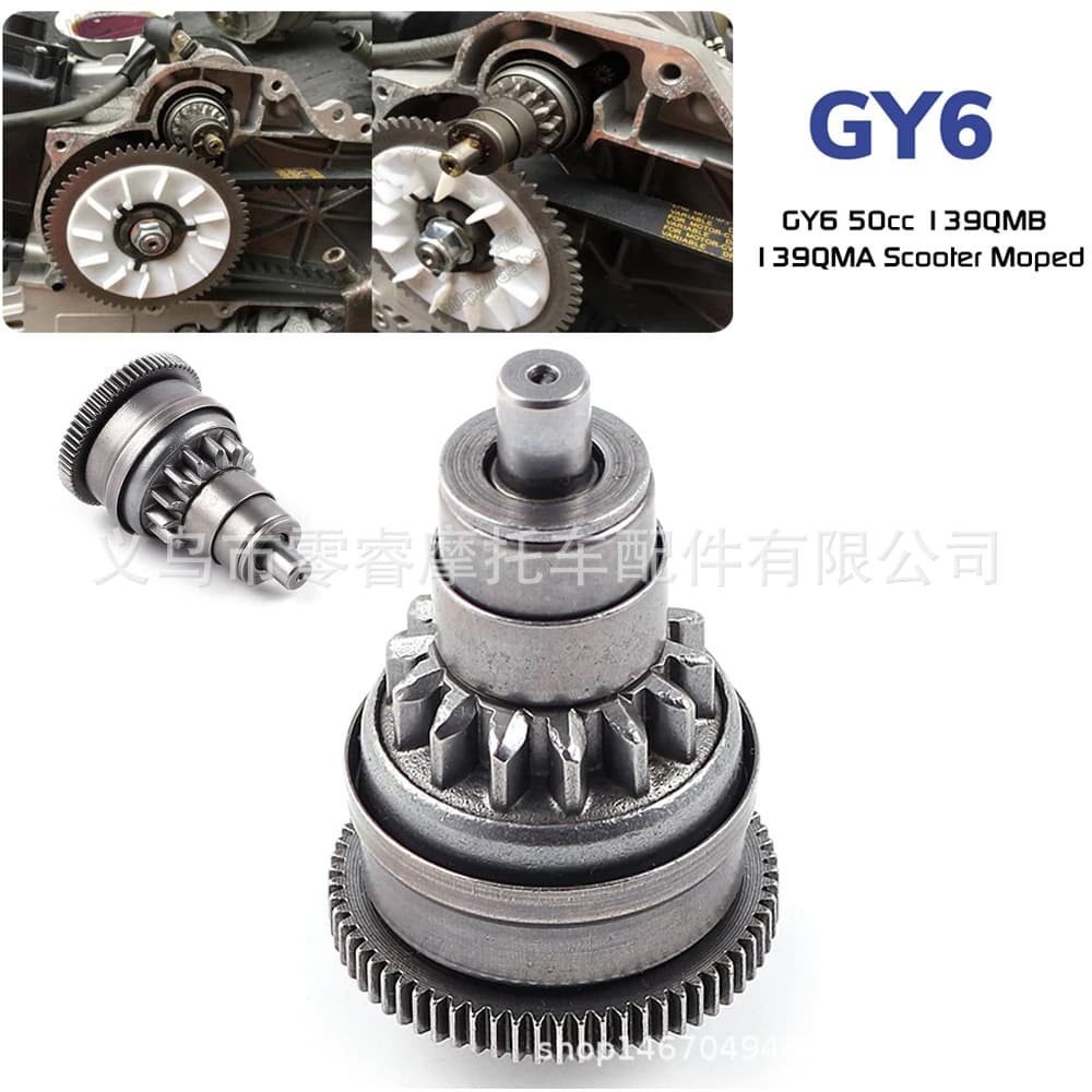 GY6 Scooter Engine Starter Motor One-Way Clutch GY6 50cc 139QMB 139QMA Gear 1