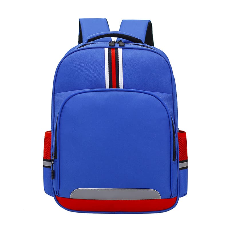 Korean Style Children's Backpack Custom Logo Color Block Reflective Backpack for Kindergarten Small to Large Classes