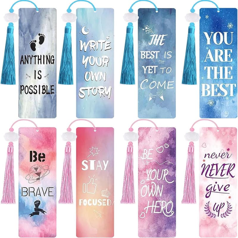 High-Quality Acrylic Bookmark with Tassel Reading Marker, Cute Acrylic Bookmark Craft Set