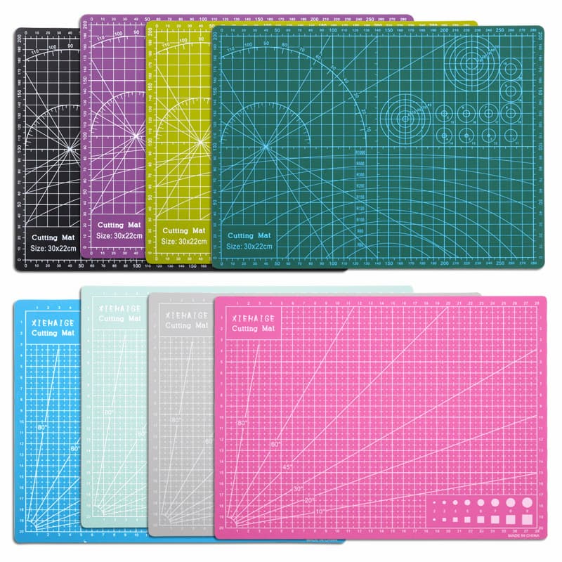 A4 Cutting Mat Color Double-Sided Paper Cutting Pad, Carving Board for Model Clay Anti-Cut Mat, Rubber Stamp Board