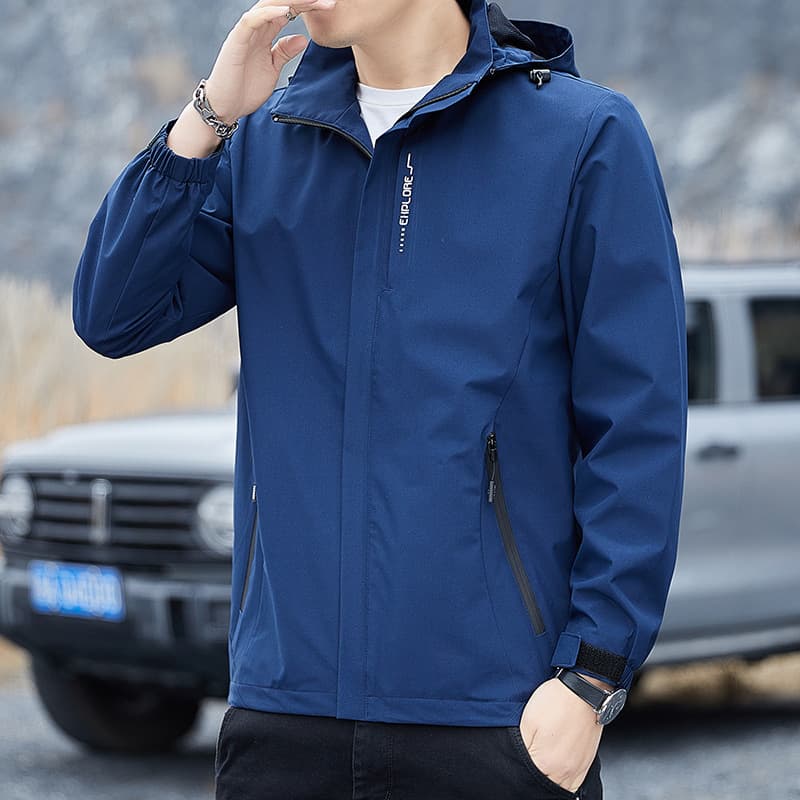 Couple's Windbreaker, Men's Spring/Autumn Thin Plus Size Jacket, Outdoor Single-Layer Windproof Waterproof Breathable Mountaineering Suit for Women