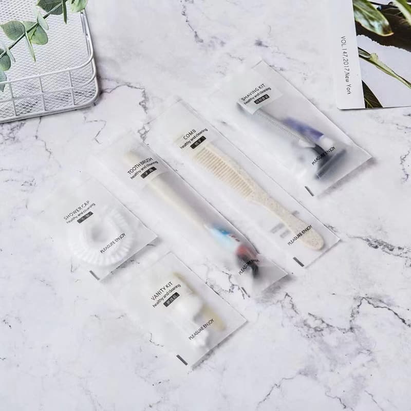 Disposable toothbrush and toothpaste set for hotels, guesthouses, and e-sports hotels, soft film bag packaging