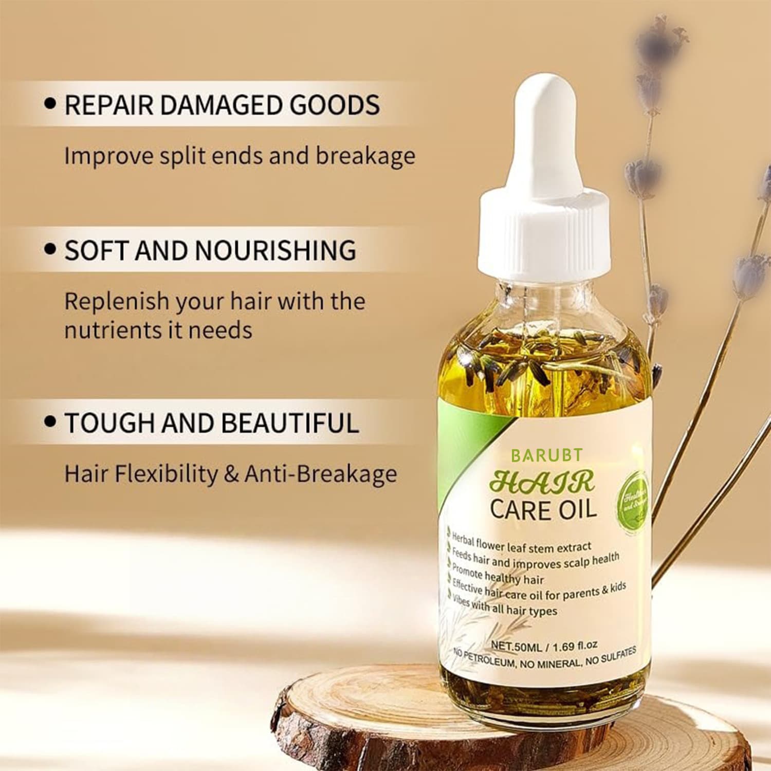 Cross-border TK Hot Selling BARUBT Herbal Hair Care Oil Vitamin Oil Natural Hair Treatment Rosemary