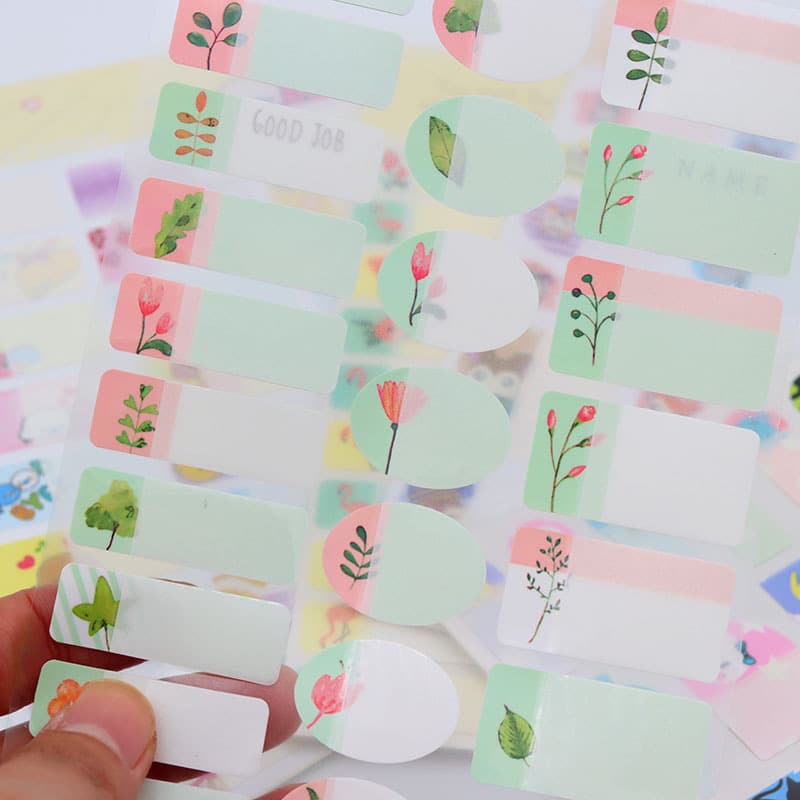 High Quality Creative Fresh Waterproof Name Tag Cute Label Sticker Handwritten Marking Self-adhesive Name Sticker