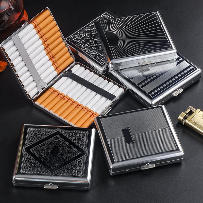 Home Daily Use Cigarette Box Modern Minimalist Design Large Capacity Holds 20 Cigarettes Durable Pp Material Smoke Accessories