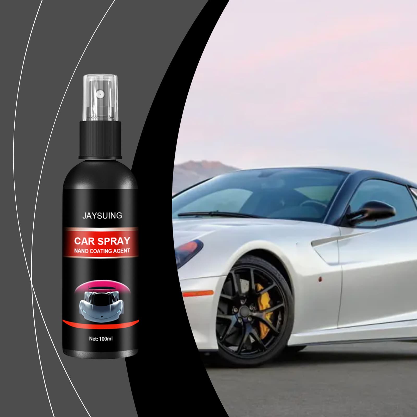Jaysuing Car Coating Spray Car Maintenance Glazing Dustproof and Anti-Fouling Liquid Glass Sealing Glaze Coating Agent