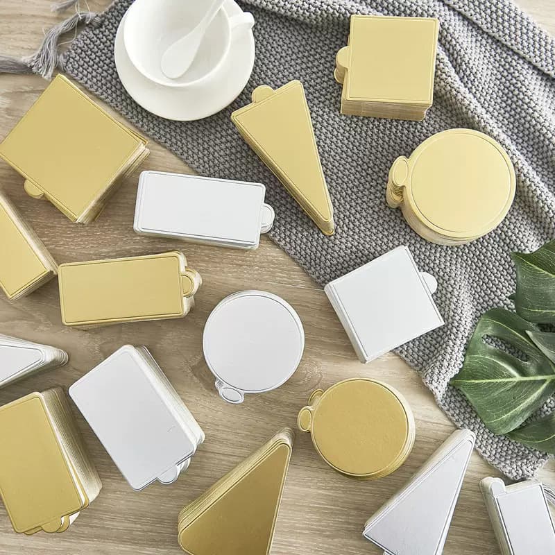 Mousse Base Triangle Cut Cake Pad Round Dessert French Square Paper Mold Baking Biodegradable