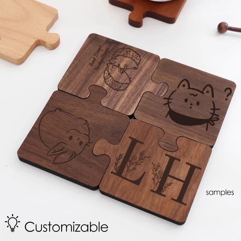 Solid Wood Teacup Coaster Black Walnut Wood Coaster Tea Ceremony Heat Insulation Mat Wooden Cup Holder Tea Mat Wooden Tea Tray Japanese Style