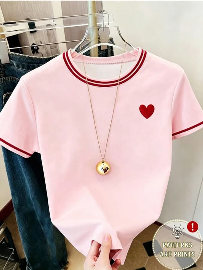 Amazon Cross-border Women's Printed Vacation Casual Street Style Photo Daily Gift Spring Summer Autumn Comfortable Short Sleeve Top