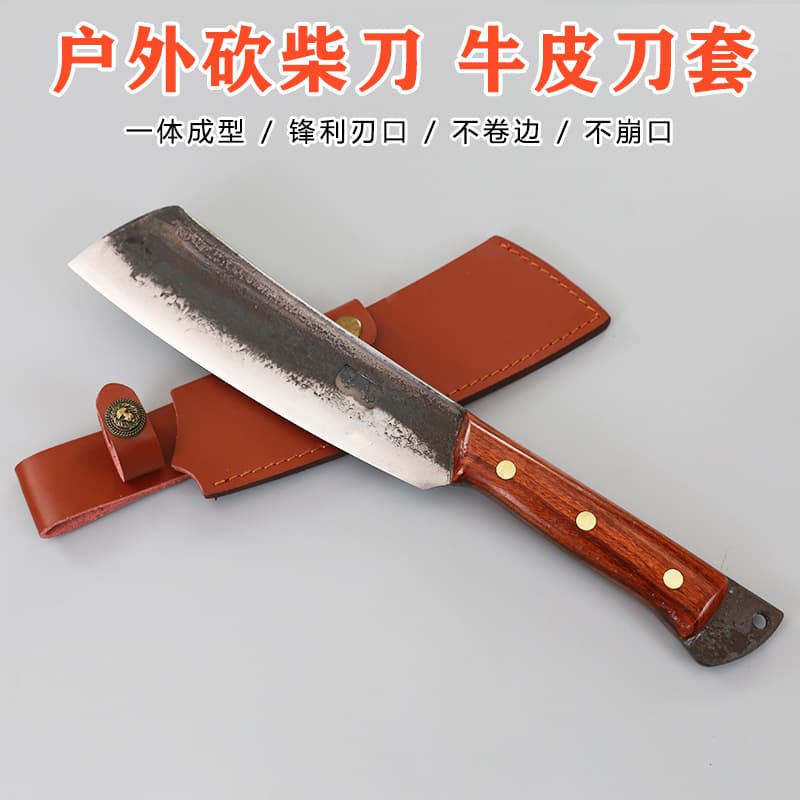 Genuine spring steel forged firewood knife, outdoor knife, fishing, hiking, trail clearing, camping tool, multifunctional knife, vehicle tool