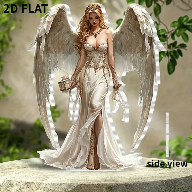 New Cross-Border Heart-Shaped Card Slot Acrylic Stand 2D Flat Decoration Bohemian Style Holiday Craft