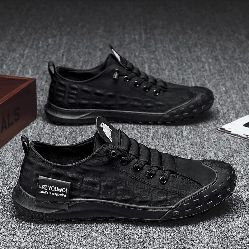 2024 Spring New Style Canvas Sneakers, Korean Style Cloth Shoes, Men's Shoes, Umbrella Cloth Closed Toe Men's Ice Silk Casual Trendy Shoes
