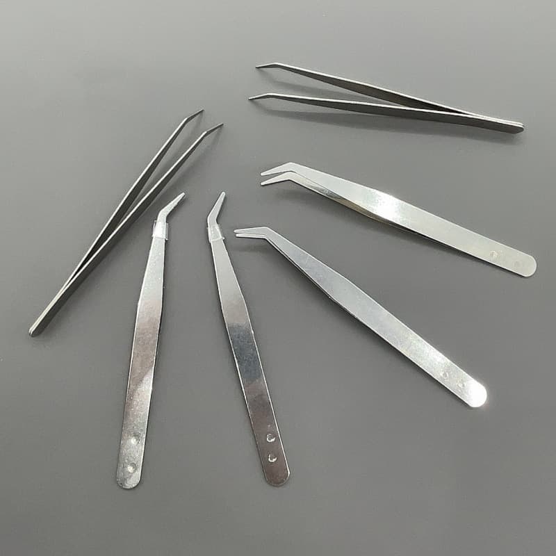 DIY Series Nail Art Straight and Curved Tweezers, Journal Succulent DIY Tool Tweezers Straight and Curved Diamond Painting Clips