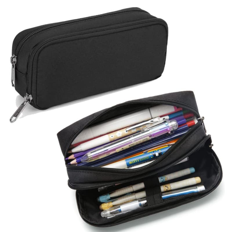 Cross-border Special Supply Large Capacity Korean-style Elementary School Pencil Case Stationery Box Double-layer Creative Pencil Case