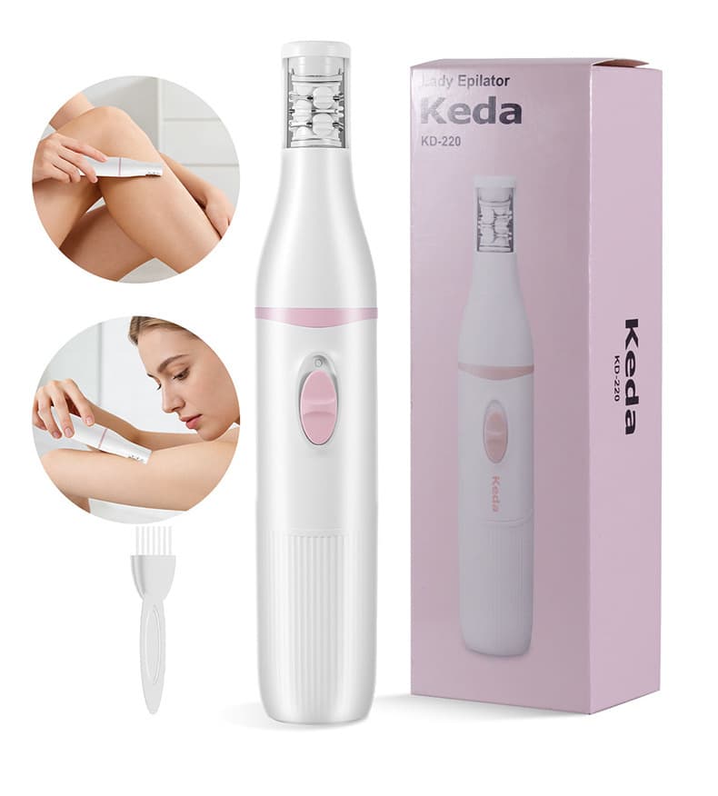 Cross-border Keda-190 Women's Electric Hair Remover, Colorful with Light, Shaver & Epilator, Unisex Full Body Use