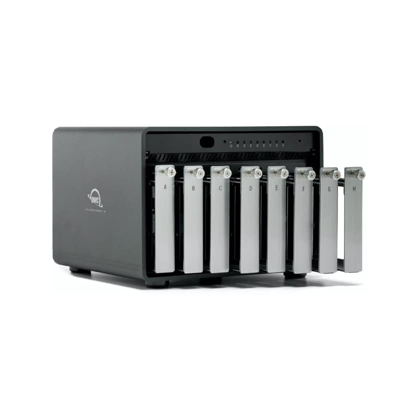 OWC ThunderBay 8-bay Thunderbolt 3 storage RAID5 disk array, non-linear editing storage backup management