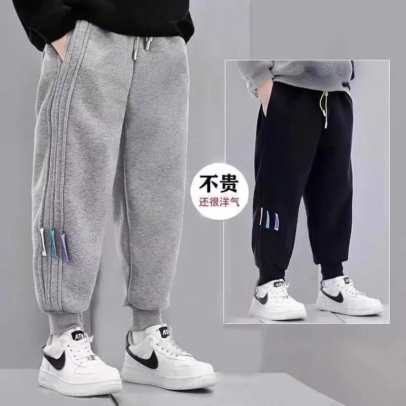 Boys' Sports Pants, Mid-Large Kids Trousers Spring Autumn 2026 New Style, Casual Sweatpants, Stylish Cuffed Long Pants