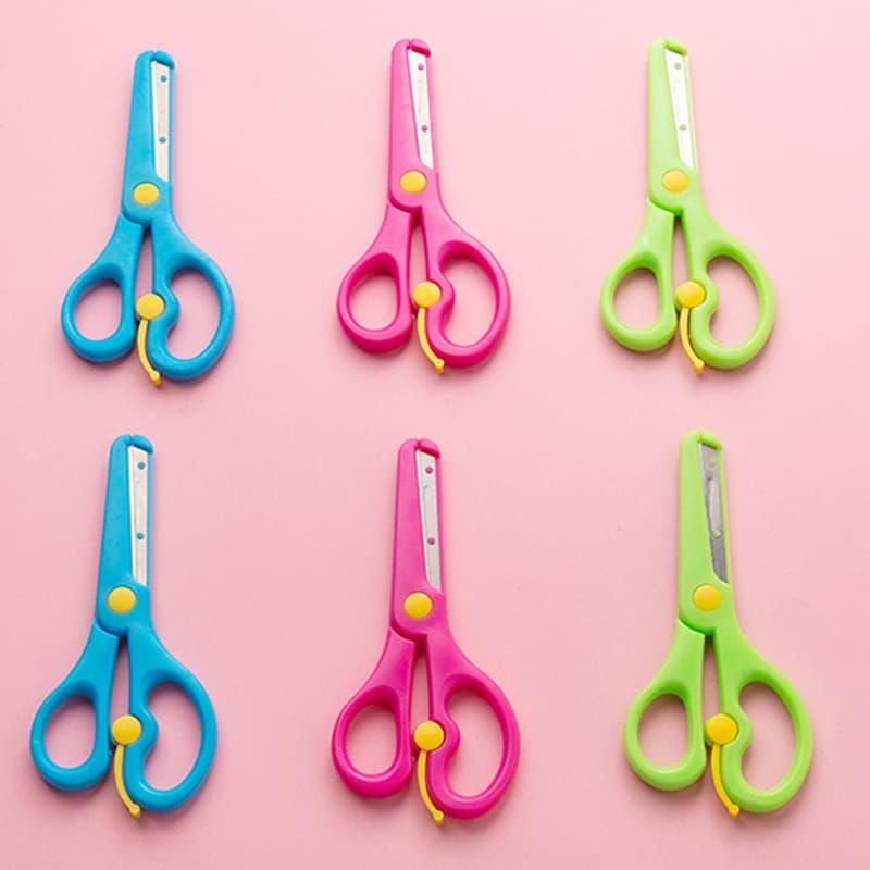 Kids Safety Scissors Round Tip Craft Scissors for Kindergarten Paper Cutting Elementary School Art Supplies Office Scissors Wholesale