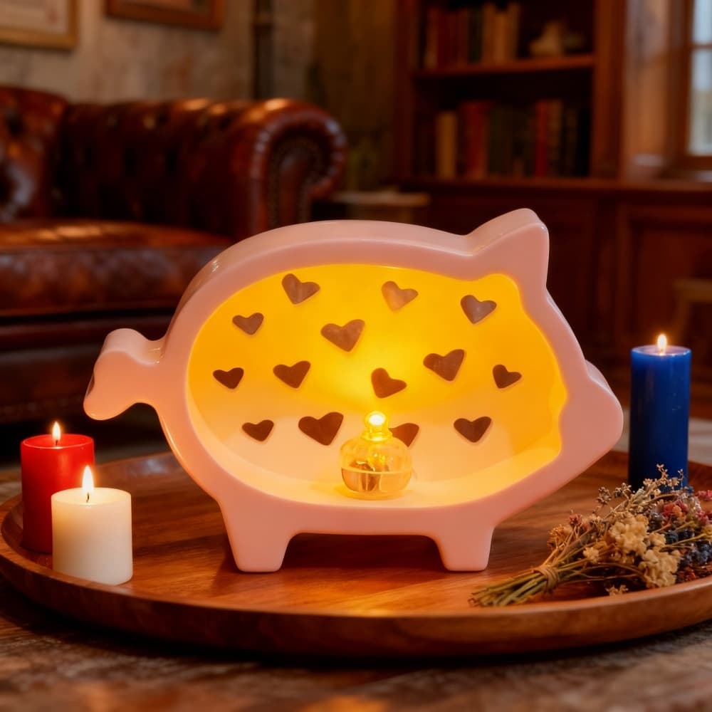 Irregular Heart Pig Silicone Mold White Wholesale DIY Silicone Mold S2250