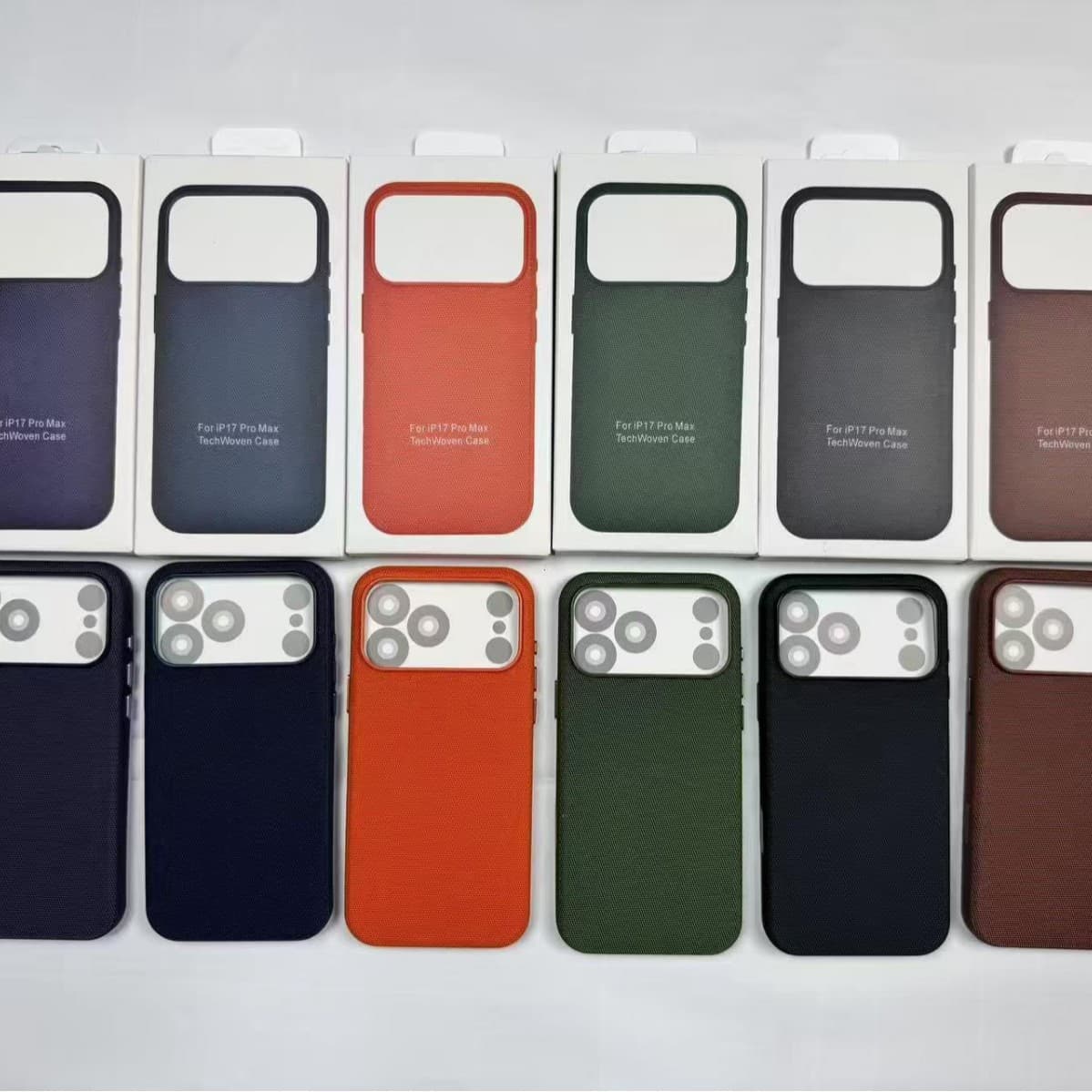 Tech Fabric Phone Case for Apple 17 Pro Max, Magnetic iPhone 16 Camera Button Protective Cover