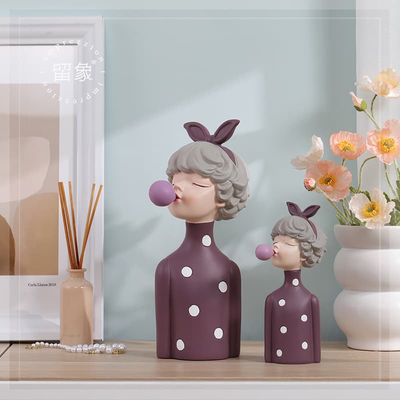 Keep Like Bubble Girl Home Accessories Living Room Desktop TV Cabinet Decorations Hallway Ornaments Housewarming New Home Gifts