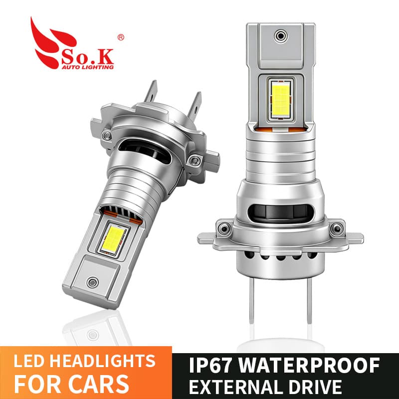 Bright 9005 Headlight H7 Bulb H4 Plug-and-Play Car LED Headlight Auto LED Light Modification