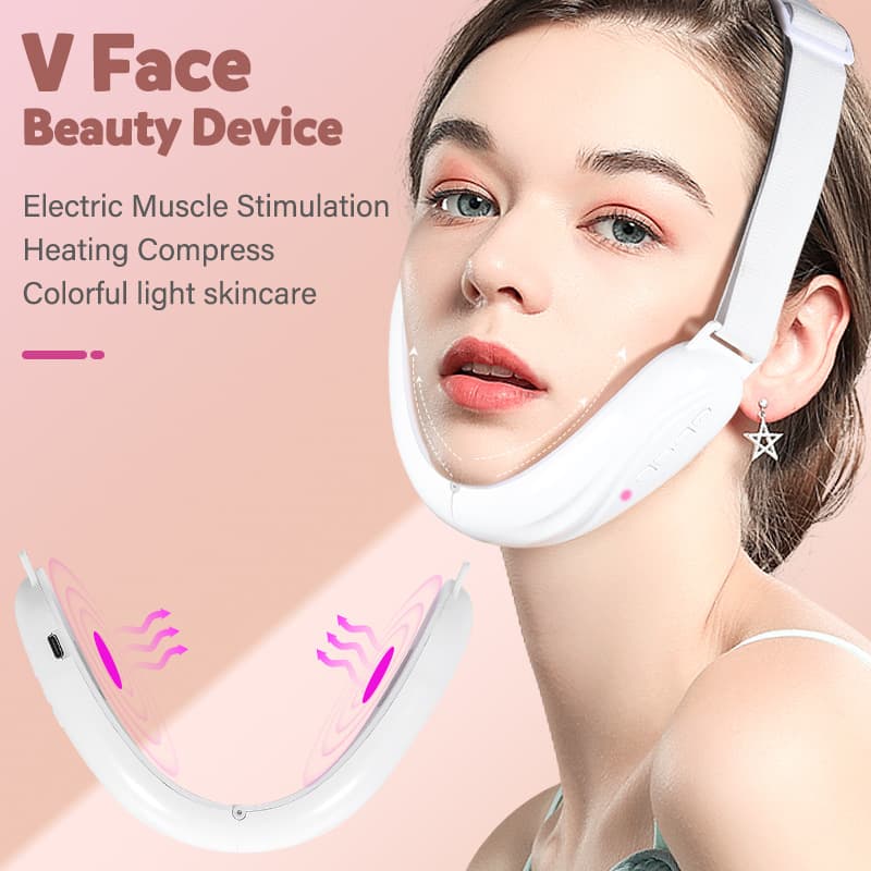 Cross-border Smart Facial Massager V-Shape Massage Beauty Device V-Shape Instrument Microcurrent Firming Skin Face Beauty Machine