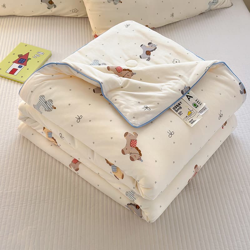 New Type a Knitted Cotton Soybean Fiber Summer Quilt, Summer Cooling Quilt, Air Conditioning Quilt, Thin Summer Quilt, Machine Washable Children's Quilt