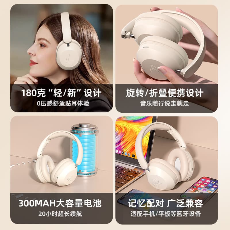 Head-Mounted Bluetooth Headset Sy-T4 Gaming E-Sports Headset Sports Mobile Phone Cross-Border Hot-Selling Model with Noise Reduction and Long Battery Life