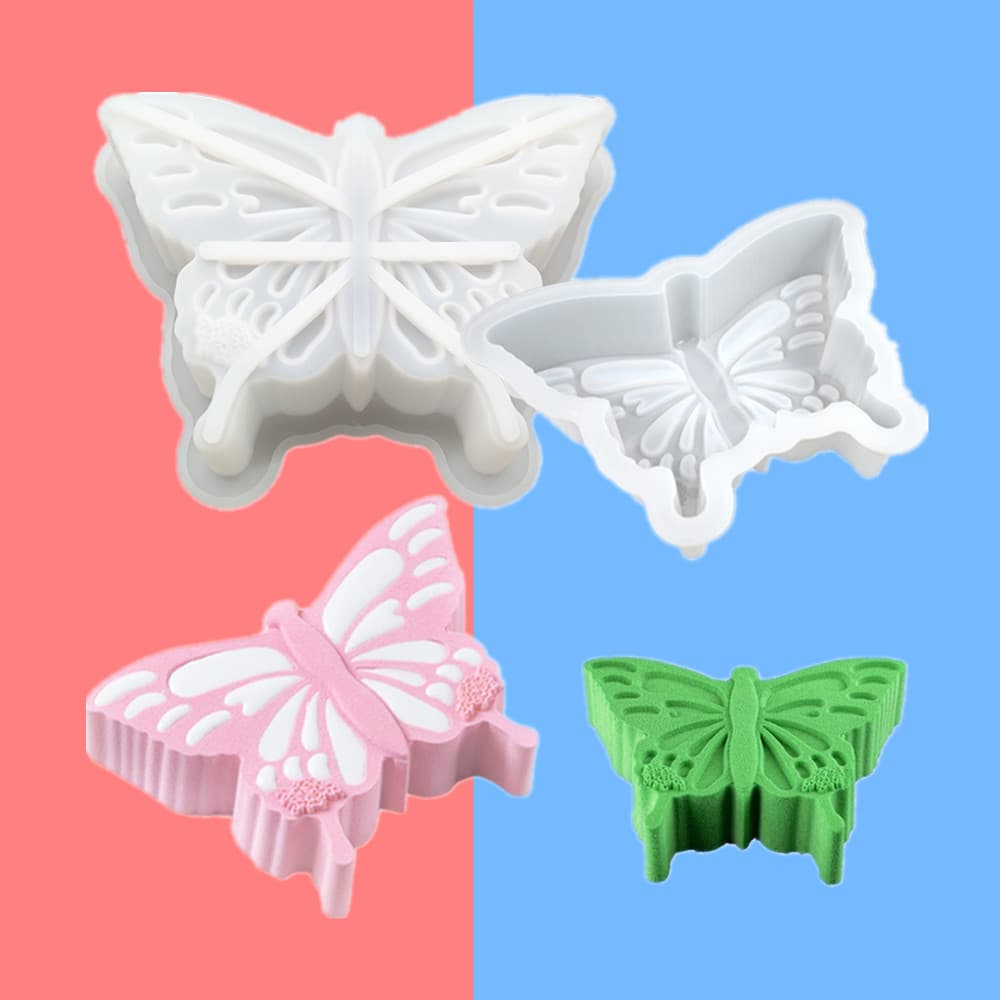 Shenhong Stock Crystal Sugar Butterfly French Mousse Cake Mold, Popular Silicone Mold DIY Chocolate Baking Tool