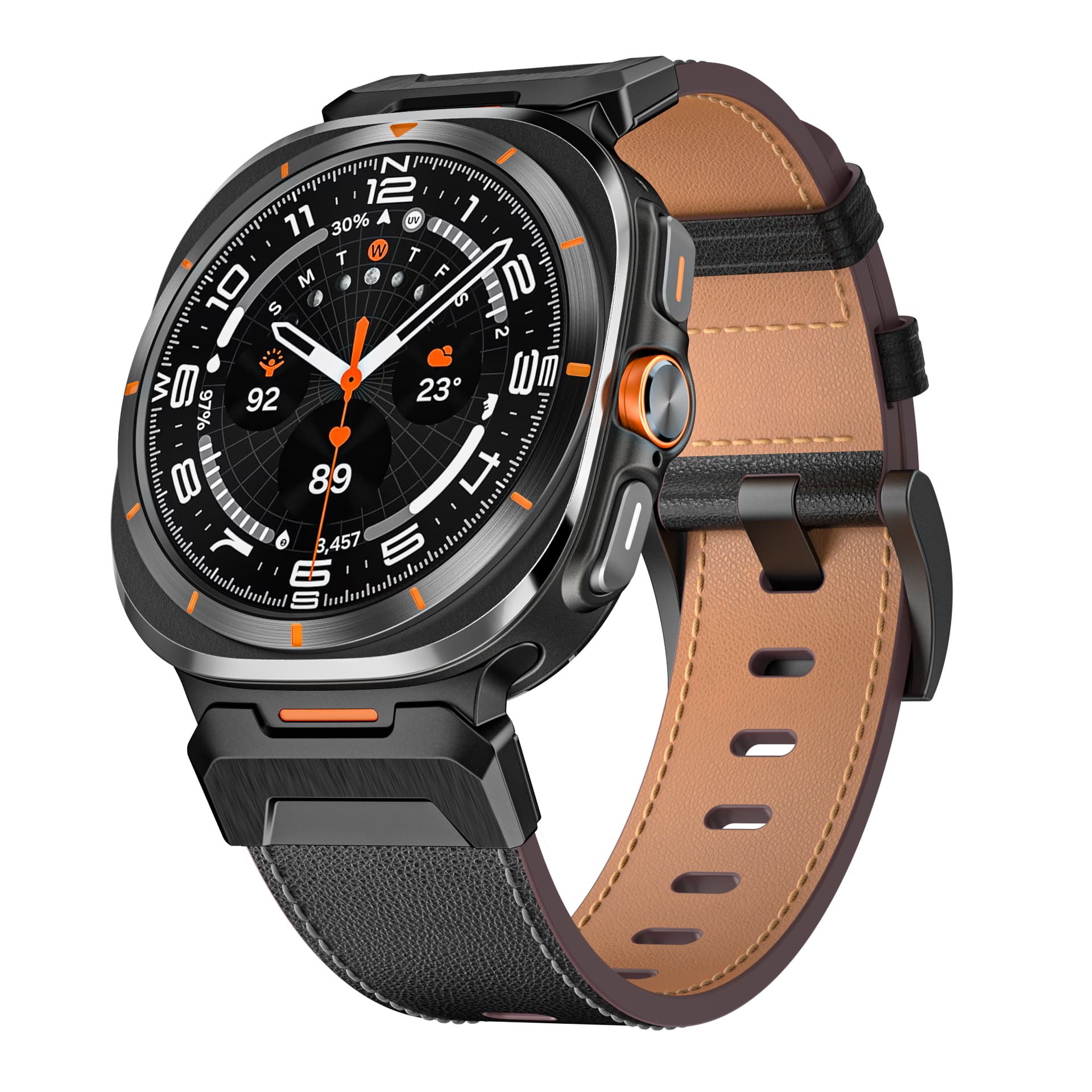 Suitable for Samsung watch Galaxy watch 7Ultra simple leather strap Samsung watch7 strap