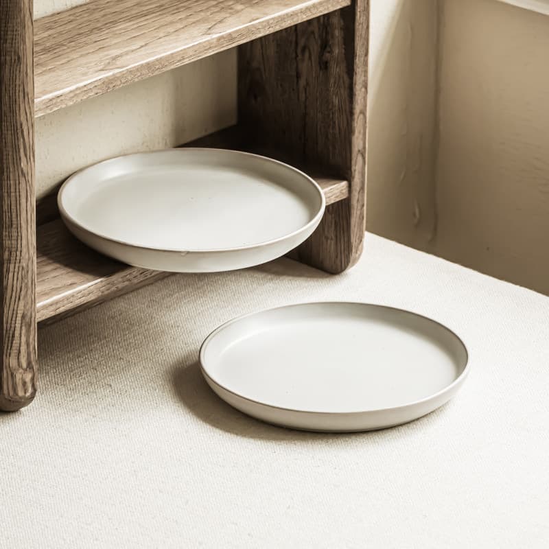 Matte Textured Ceramic Plate for Western Cuisine Steak Plating Pasta Dish Simple Home Serving Plate Salad Plate Tableware