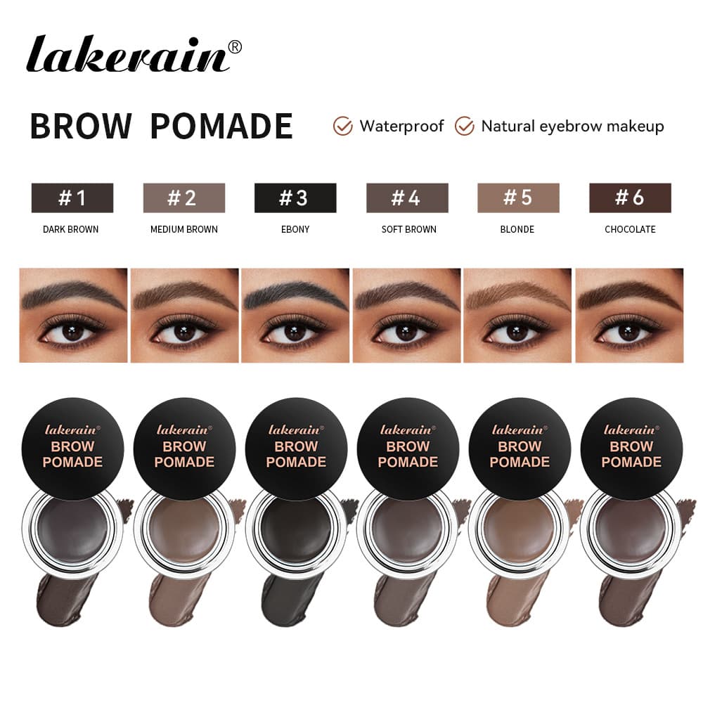 Cross-border lakerain waterproof eyebrow cream, sweat-proof long-lasting natural 3D eyebrow shape stamp eyebrow cream