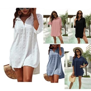 2022 Amazon Independent Station European and American New Chiffon Jacquard Large Pom-Pom Loose Casual Blouse Shirt Women's Clothing