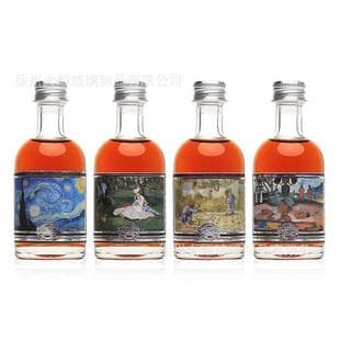 In Stock Clear 100ml Vodka Mini Bottle, Fruit Wine Bottle, Herbal Medicine Bottle, Refillable Bottle 50ml Screw Mouth 375ml Wine Bottle