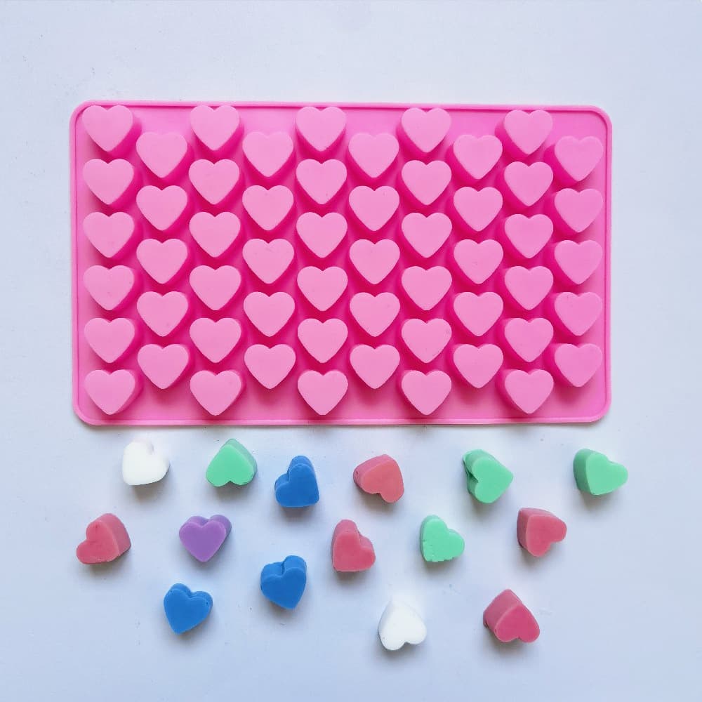 Silicone 55 Heart 410 Chocolate Baking Pastry Cookie Muffin Cake Mold Dessert Kitchen Tool